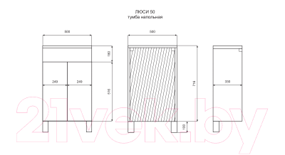 Тумба для ванной Misty Люси 50 / Э-Люс07050-011