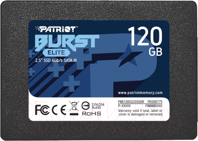 SSD диск Patriot Burst Elite 120GB (PBE120GS25SSDR) - фото