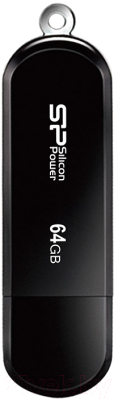 Usb flash накопитель Silicon Power LuxMini 322 64GB Black (SP064GBUF2322V1K) - фото