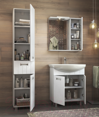 Шкаф с зеркалом для ванной Vigo Diana 600 R