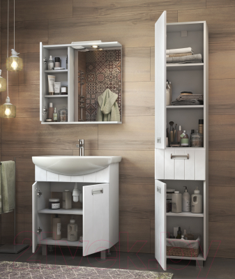 Шкаф с зеркалом для ванной Vigo Diana 700 L