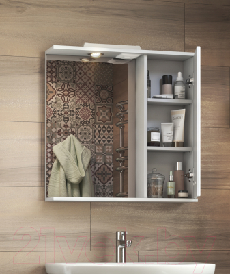 Шкаф с зеркалом для ванной Vigo Diana 700 R