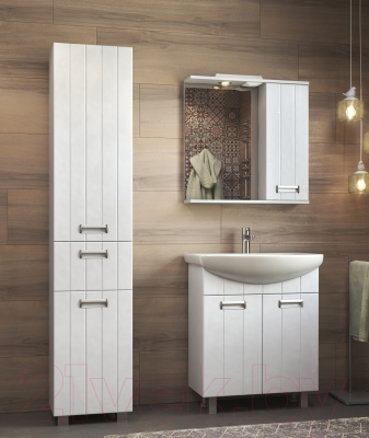 Шкаф с зеркалом для ванной Vigo Diana 700 R