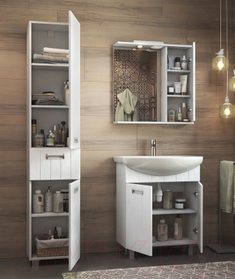 Шкаф с зеркалом для ванной Vigo Diana 700 R