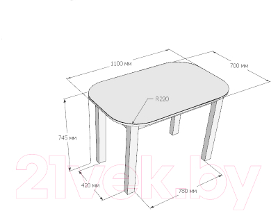 Обеденный стол Senira Р-02.06-02/01