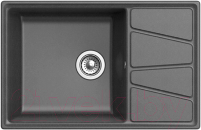 Мойка кухонная GranFest GF-V780L (графит) - фото