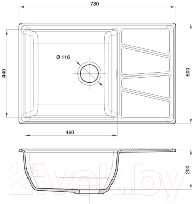 Мойка кухонная GranFest GF-V780L