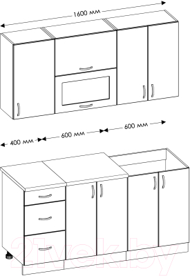 Готовая кухня Senira Вяселка 3 1.6м 4а