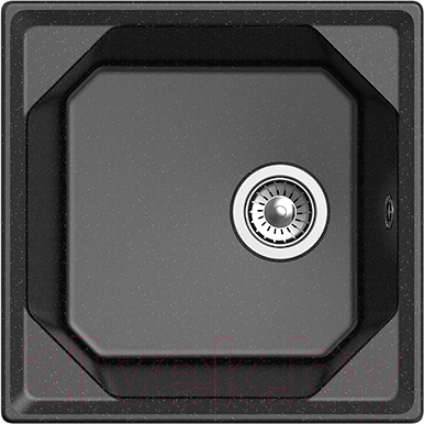 Мойка кухонная GranFest GF-U-500 (черный) - фото