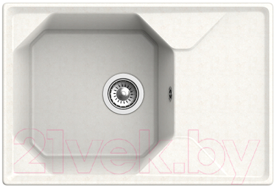 Мойка кухонная GranFest GF-U-740L (белый) - фото
