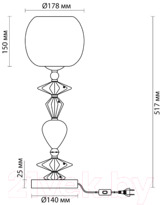 Прикроватная лампа Odeon Light Bizet 4855/1T