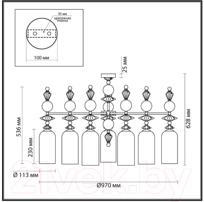 Люстра Odeon Light Bizet 4855/7C