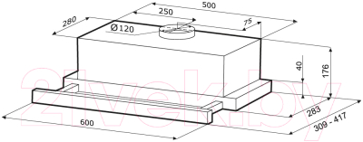 Вытяжка телескопическая Krona Kamilla 600 Air 2B / КА-00001299
