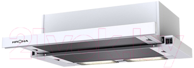 Вытяжка телескопическая Krona Una 600 White PB / КА-00001237 - фото
