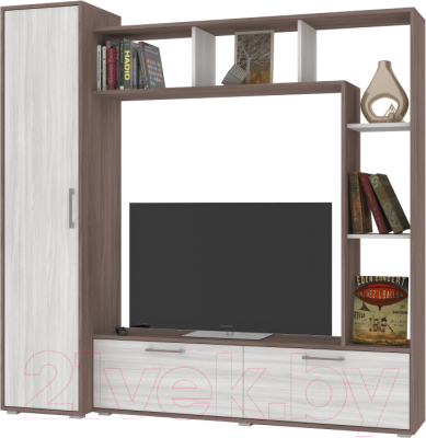 Стенка Modern Прага (ясень шимо темный/ясень шимо светлый) - фото