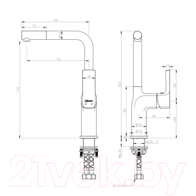 Смеситель LEMARK Ursus LM7205BLR