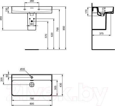 Умывальник Ideal Standard Strada II T300101