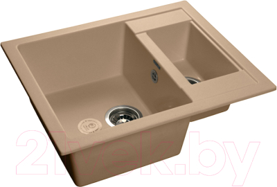 Мойка кухонная GranFest Standart GF-Q610K (топаз) - фото