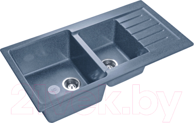 Мойка кухонная GranFest Practik GF-P980KL (графит) - фото
