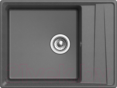 Мойка кухонная GranFest GF-LV-660L (графит) - фото