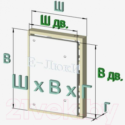 Люк под плитку Eluki Премиум 3DУ 70x100