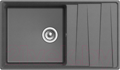 Мойка кухонная GranFest GF-LV-860L (графит) - фото