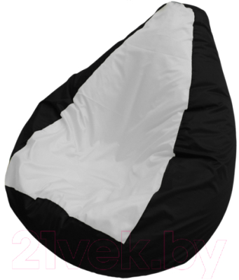 Бескаркасное кресло Flagman Груша Макси Г2.1-411 (белый/черный) - фото