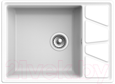 Мойка кухонная GranFest GF-V680L (иней) - фото