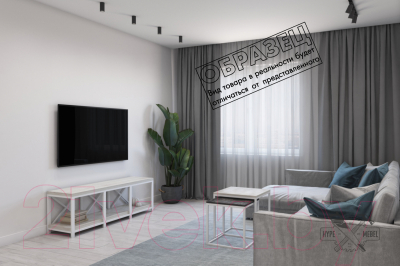 Тумба Hype Mebel Флорида 120x40 (белый/дуб галифакс натуральный)