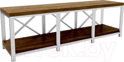 Тумба Hype Mebel Флорида 120x40 (белый/дуб галифакс олово) - фото