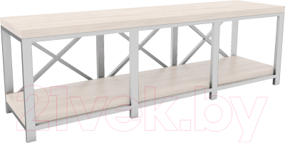 Тумба Hype Mebel Флорида 120x40 (белый/древесина белая) - фото