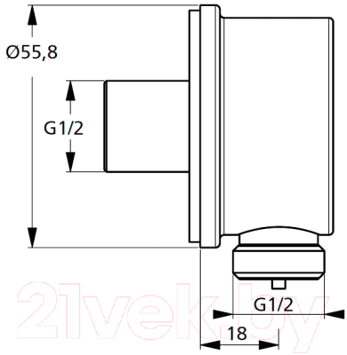 Подключение для душевого шланга Ideal Standard B9448AA