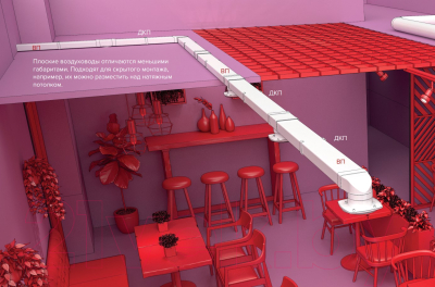 Держатель воздуховода ERA Для плоского воздуховода 612ДКП