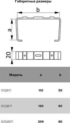 Держатель воздуховода ERA Для плоского воздуховода 620ДКП