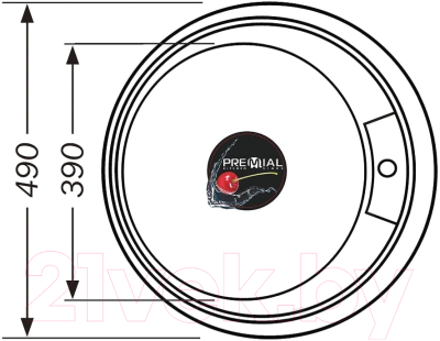 Мойка кухонная Premial 4949 0.8мм