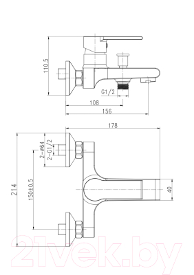 Смеситель Cersanit Brasko 63021