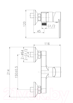 Смеситель Cersanit Brasko 63022