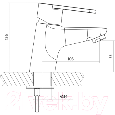 Смеситель Cersanit Cari 63025