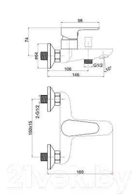 Смеситель Cersanit Cersania 63031