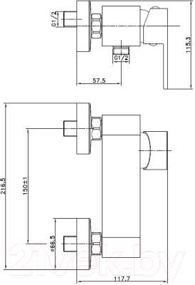 Смеситель Cersanit Elio 63046