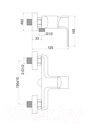 Смеситель Cersanit Geo 63041