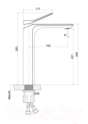 Смеситель Cersanit Odra 63054
