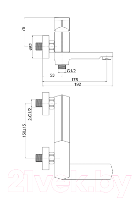 Смеситель Cersanit Wisla 63056