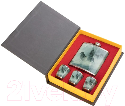 Фляга Helios Книга охотника Волки HS-KO-W-A19