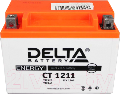 Мотоаккумулятор DELTA AGM СТ 1211 / YTZ12S / YTZ14S - фото