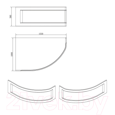 Экран для ванны Cersanit Kaliope 153