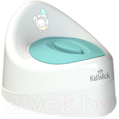 Детский горшок Kidwick Ракушка / KW030102 (белый/бирюзовый) - фото