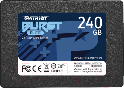 SSD диск Patriot Burst Elite 240GB (PBE240GS25SSDR) - фото