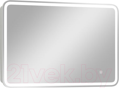 Шкаф с зеркалом для ванной Континент Tokio Led 90х53 - фото