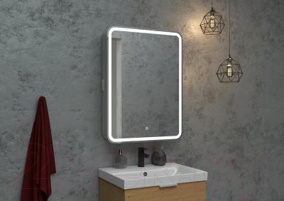 Шкаф с зеркалом для ванной Континент Elliott Led 55х80 R